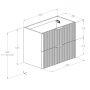 Szafka 80x45.2x63.5 cm podumywalkowa wisząca zielona A857955147 Roca Reef zdj.2