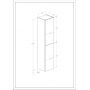 Szafka 40x35.2x180 cm boczna wisząca antracyt A857956153 Roca Extra zdj.2
