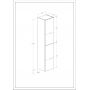 Szafka 40x35.2x180 cm boczna wisząca czarna A857956532 Roca Extra zdj.2