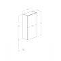 Szafka 40x21.6x80 cm boczna wisząca orzech A857958540 Roca Extra zdj.2