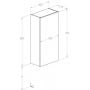 Szafka 40x21.6x80 cm boczna wisząca dąb A857958808 Roca Extra zdj.2