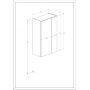 Szafka 50x12.6x80 cm antracyt A857961153 Roca Extra zdj.2