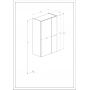 Szafka 59.6x31.6x100 cm boczna wisząca biała A857961806 Roca Extra zdj.2