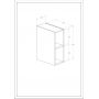 Szafka 20x38.6x53 cm boczna wisząca orzech A857975540 Roca Kwadro zdj.2