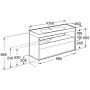 Szafka 100x46x56.5 cm podumywalkowa wisząca czarna-dąb A858108608 Roca Meridian zdj.2