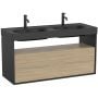Szafka 120x46x56.5 cm podumywalkowa wisząca czarna-dąb A858109608 Roca Meridian zdj.1
