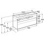 Szafka 120x46x56.5 cm podumywalkowa wisząca czarna-dąb A858109608 Roca Meridian zdj.2