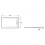 Brodzik prostokątny z syfonem 100x80 cm biały AP6013E832001100 Roca Aquos zdj.2