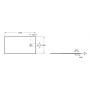 Brodzik prostokątny 150x90 cm perłowy APE015DC38403630 Roca Magma zdj.2