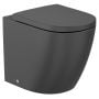 Miska WC stojąca bez kołnierza ze spłukiwaniem wirowym czarny mat A347747080 Roca Meridian zdj.1