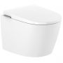 Miska WC z deską wolnoopadającą wisząca bez kołnierza ze spłukiwaniem wirowym biały połysk A80336NS01 Roca Avant zdj.1