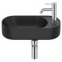 Umywalka 50x27.5 cm owalna ścienna czarna A327740080 Roca Meridian zdj.1