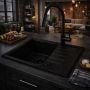 Zlewozmywak granitowy 65x50 cm czarny 3001AXFB120W Ruvetti Axel zdj.6