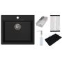 Zlewozmywak granitowy 56x50 cm czarny 3001ABBC60W Ruvetti Absol 60 zdj.1