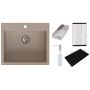 Zlewozmywak granitowy 56x50 cm beżowy 3001ABBE60W Ruvetti Absol 60 zdj.1