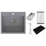 Zlewozmywak granitowy 56x50 cm szary/grafitowy/onyx 3001ABGR60W Ruvetti Absol 60 zdj.1