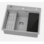Zlewozmywak granitowy 56x50 cm szary/grafitowy/onyx 3001ABGR60W Ruvetti Absol 60 zdj.6