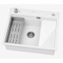 Zlewozmywak granitowy 56x50 cm biały 3001ABWH60W Ruvetti Absol 60 zdj.9