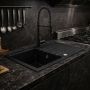 Zlewozmywak granitowy 79x50 cm czarny 3001AXBC160W Ruvetti Axel zdj.6