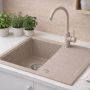 Zlewozmywak granitowy 65x50 cm beżowy 3001AXBE120W Ruvetti Axel zdj.6