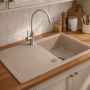 Zlewozmywak granitowy 79x50 cm beżowy 3001AXBE160W Ruvetti Axel zdj.6