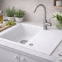 Zlewozmywak granitowy 68x49.5 cm biały 3001AXWH140W Ruvetti Axel zdj.6