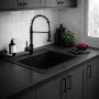Zlewozmywak granitowy 56x51 cm czarny 3001DFB60W Ruvetti Ditto zdj.6