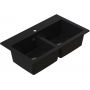 Zlewozmywak granitowy 75.6x44.7 cm czarny 3001DOBCW Ruvetti Doblo zdj.3