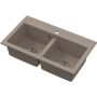 Zlewozmywak granitowy 75.6x44.7 cm beżowy 3001DOBEW Ruvetti Doblo zdj.1