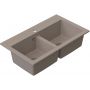 Zlewozmywak granitowy 75.6x44.7 cm beżowy 3001DOBEW Ruvetti Doblo zdj.4