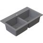 Zlewozmywak granitowy 75.6x44.7 cm szary/grafitowy/onyx 3001DOGRW Ruvetti Doblo zdj.3