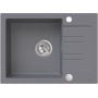Zlewozmywak granitowy 60x44 cm szary/grafitowy/onyx 3001PIGR120W Ruvetti Pino zdj.5