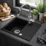 Zlewozmywak granitowy 59x50 cm czarny 3001SBC120W Ruvetti Signum zdj.6