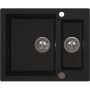 Zlewozmywak granitowy 60.5x49.5 cm czarny 3001SBC1520W Ruvetti Signum zdj.4