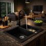 Zlewozmywak granitowy 60.5x49.5 cm czarny 3001SBC1520W Ruvetti Signum zdj.5