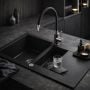 Zlewozmywak granitowy 79x49.5 cm czarny 3001SBC1560W Ruvetti Signum zdj.6