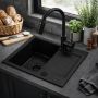 Zlewozmywak granitowy 59x50 cm czarny 3001SFB120W Ruvetti Signum zdj.6