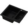 Zlewozmywak granitowy 60.5x49.5 cm czarny 3001SFB1520W Ruvetti Signum zdj.1