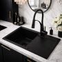 Zlewozmywak granitowy 79x50 cm czarny 3001SFB160W Ruvetti Signum zdj.8