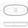 Umywalka 59.4x27 cm owalna nablatowa biała DOLAR5927 Ruvetti Ariela zdj.2