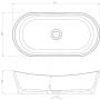 Umywalka 60x30 cm owalna nablatowa biała DOLARI6030 Ruvetti Arina zdj.2
