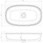 Umywalka 60x34 cm owalna nablatowa biała DOLARXL6034 Ruvetti Ariela XL zdj.2
