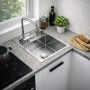 Zlewozmywak z baterią stal/stal KSLARSO404050BS Ruvetti Larso zdj.7