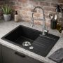 Zlewozmywak z baterią czarny/stal LPCC6244BCSE Ruvetti Cooksy Chef zdj.9
