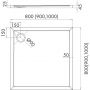 Brodzik kwadratowy 90x90 cm biały 3SPE2K9090 Schedline Estima zdj.2