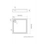 Brodzik kwadratowy 80x80 cm biały 3STF1K8080 Schedline Favory Plus zdj.3