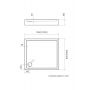 Brodzik prostokątny z syfonem 120x90 cm biały 3STF1P90120 Schedline Favory Plus zdj.3