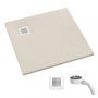 Brodzik kwadratowy 80x80 cm beżowy 33100PKSTM2 Schedpol Kalait Cashmere Stone zdj.1