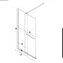 Ścianka prysznicowa walk-in 140 cm czarny mat/szkło przezroczyste BK258T14K Sea-Horse Creative zdj.2