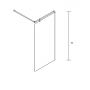 Ścianka prysznicowa 90 cm chrom połysk/szkło przezroczyste BKP256T09 Sea-Horse Creative zdj.3